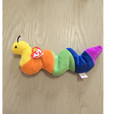 TY Beanie Babies Inch the Worm PVC Pellets 1995 Vintage Plush Toy w/ Tags