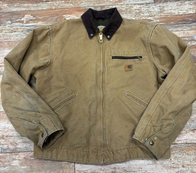 Vintage Carhartt Detroit Jacket Camel Tan Medium Perfect Patina Blanket Lined