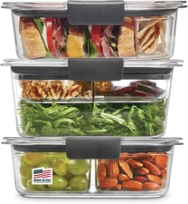 Rubbermaid Brilliance BPA-Free 3 Set Food Storage Containers with Lids,... 
