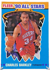 1990 Fleer Basketball Charles Barkley '90 All-Stars Insert #1/12 76ers