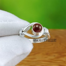 Garnet Gemstone 925 sterling silver handmade Gift Ring US size 5 to 13