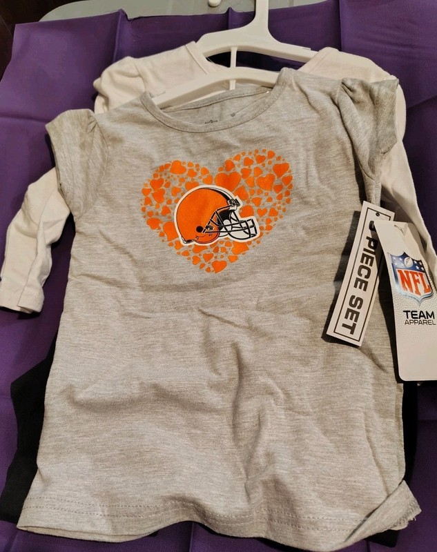 NFL Cleveland Browns 3-Piece Outfit Set Baby Girl Toddler 3T NWT!