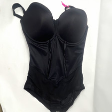 Maidenform 1256 Black One-Piece Firm Control Underwired Shapewear 38DD
