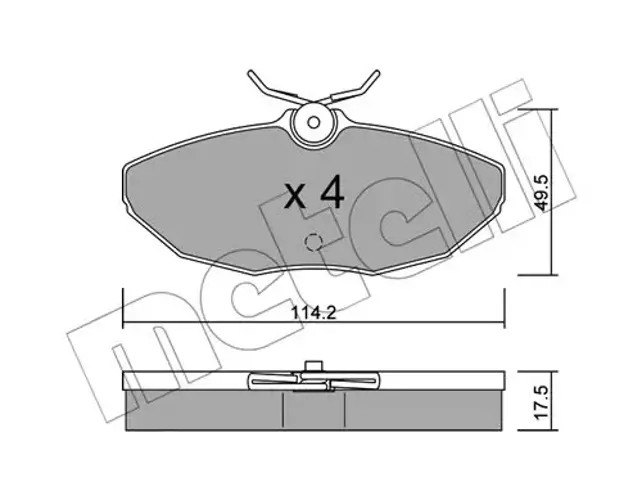 Brake pads 22-1190-0 METELLI for JAGUAR S-TYPE II XJ