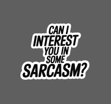 Sarcasm Sticker Waterproof Decal Funny Humor Quote Joke Gift NEW