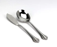 Sugar Spoon & Butter Knife Oneida Community CLARETTE Glossy Stainless