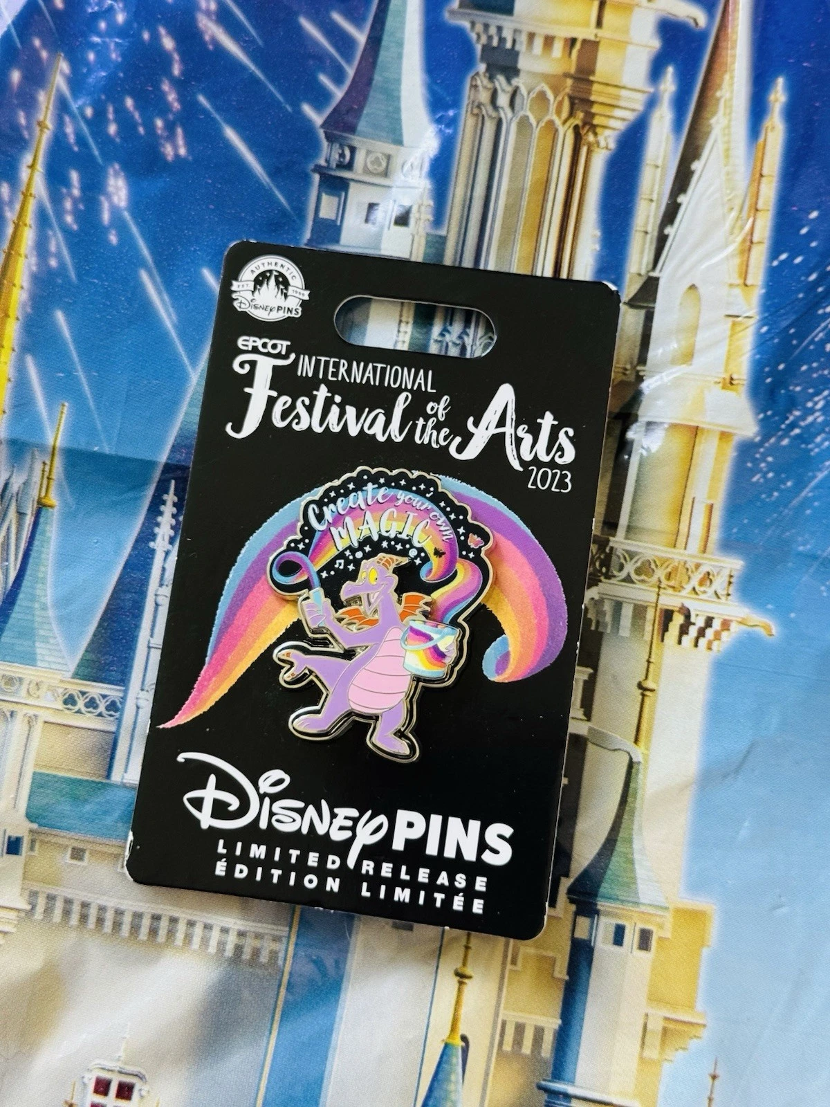 2023 Disney Parks Figment Pin Festival of the Arts Create Your Own Magic LR NEW