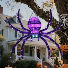 Halloween Decorations Outdoor Hanging Spider - 4.2FT Giant Climb the Wall Spider