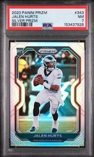 JALEN HURTS 2020 SILVER PRIZM ROOKIE RC #343 PSA 7 NM SUPERBOWL EAGLES#153437928