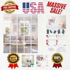 Versatile 20 Pcs 4''x 6'' Frameless Stick-On Mirror Sheets for Home & Classroom