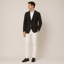 Men Boggi Milano Blazer Brown Cotton Full Lined Formal Size US42