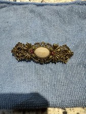 Hair Barrette Clip Shiny Bronze Color Hair Accessory Made In France.