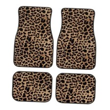 Leopard Print All Weather Floor Mats For Car Suv Truck - Automotive Floor Leopard Print All Weather Floor Mats For Car Suv Truck - Automotive Floor