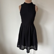 Anthropologie Deletta Black Cosgrove Sleeveless Fit and Flare Mini Dress Size XS