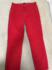 J Crew Womens aize 29 Red High Rise straight leg Corduroy