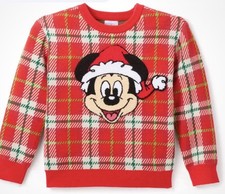 Disney 2025 Mickey Mouse Holiday Christmas Sweater Kids size 9/10 - Brand New