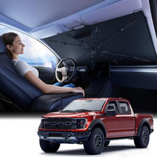 Car Windshield Sun Shade Umbrella - Silver Heat Shield  UV Reflective Protect