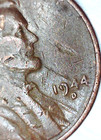 1944 D 1C Lincoln Wheat Cent w/ Retained & Detached Lamination Peel Penny Error — photo 4