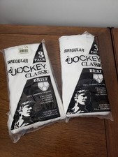 Vintage Jockey Classic Briefs 3-Pack Lot - Size 40 - 100 Cotton - NOS Irregular
