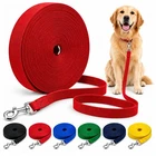 Long Dog Training Lead 5m 10m 15m Heavy Duty Recall Leash Nylon Puppy Pet Rope