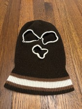 Vintage Knit Ski Balaclava 70s 80s Robber Mask Full Face 3 Hole Multi-Color