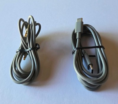 Unused Gray USB-C and 3.5mm Aux Cables for Beats Studio Pro Wireless Headphones