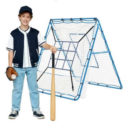 5x4Ft Strike Zone Trainer Trainingsnetz, 2-in-1 Baseball Pitching Rebounder Netz