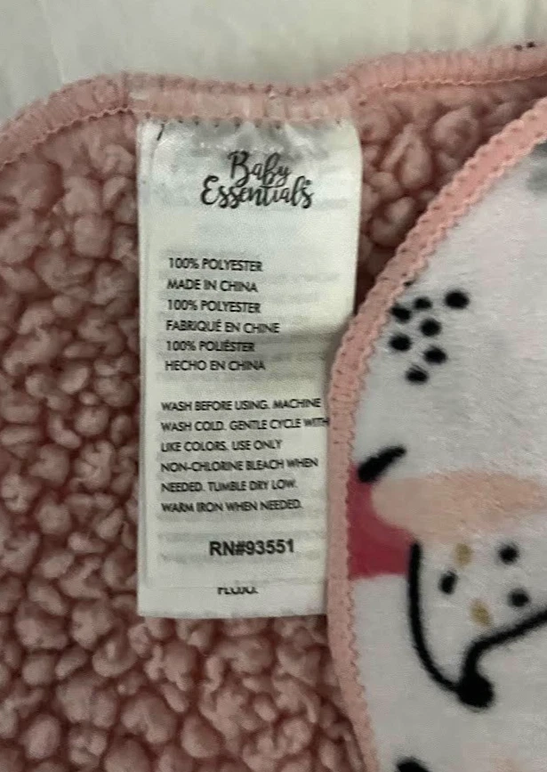 Baby Essentials Pink Puppy Dog Blanket Sherpa Girl Security Lovey 2022 htf - Image 4 of 4