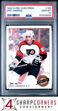 1992 O-PEE-CHEE PREMIER #102 ERIC LINDROS HOF POP 2 PSA 10