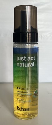 b.tan Just Act Natural - Clear Natural Glow Bronzing Water Mousse - 6.7oz NEW