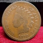 1870 1c. Indian Cent Good Details Scratched