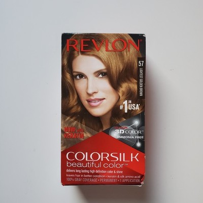 Revlon Colorsilk Beautiful Color # 57 Lightest Golden Brown Hair Dye *Shelf Wear