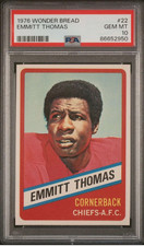 1976 WONDER BREAD  EMMITT THOMAS #22 KANSAS CITY CHIEFS HOF PSA 10