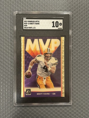 2019 Optic MVP GOLD VINYL Brett Favre 1/1 SGC 10 GEM MINT Packers 1 of 1