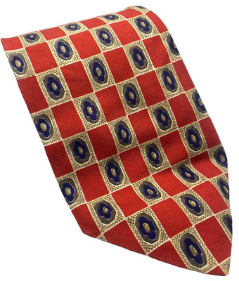 Robert Talbott Spaudlings mens Tie with square circle Pattern 65'' Necktie LONG