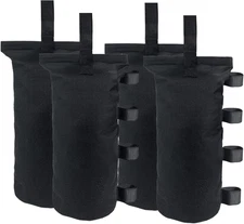 Heavy Duty Weight Bags(150LBS) for Pop up Tent, Set of 4, Black(Without Sand)