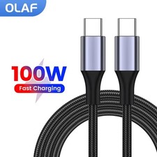 100W Type C To Type C Super Fast Charging Cable For iPhone 16+ & Sumsung Xiaomi