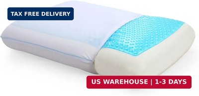Cool Gel Cooling Pillow for Sleeping, Standard Size Cooling Memory Foam Pillow f