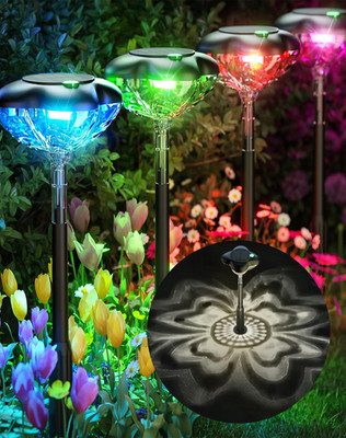 6 Pack Solar Pathway Lights Outdoor, Multicolor & Warm White Mode