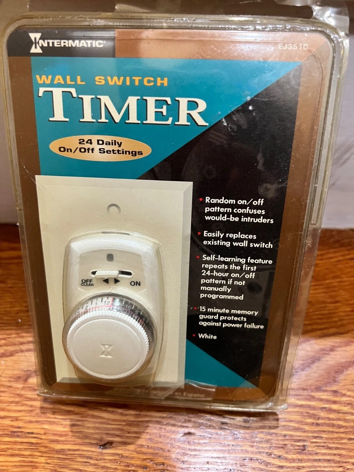 Intermatic Wall Switch Timer (EJ351C) 24 Hour Programmable White Sealed NEW
