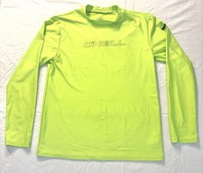 O Neill Neon Green Long Sleeve Rash Guard Sun Shirt Youth XL SPF 50 UV Protect