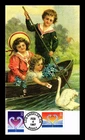 FIRST DAY COVER CHILDREN IN BOAT S & T CACHET LOVE STAMPS POSTMARK FEBRUARY 1997