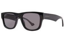 Gucci GG1427S 001 Sunglasses Men's Black/Gold/Grey Lenses Square Shape 53mm