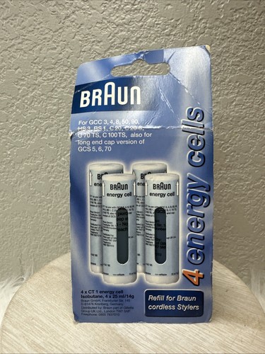 Braun Cordless Styling 4CT Energy Cell 25ml Refills Type New FAST SHIP