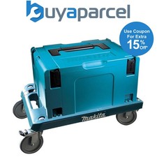 Makita MAKPAC 3 Stacking Connector Tool Case Systainer with Wheeled Cart Trolley