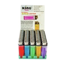 King Classic Disposable Butane Lighter Assorted Colors Choose Quantity WHOLESALE