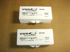 VWR 48366-067 Micro Cover Glasses Square 1 22x22mm  LOT of 2  packs of 1oz