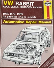 1975-1989 Volkswagen Haynes Repair Manual Rabbit Golf Jetta Scirocco Pickup gas