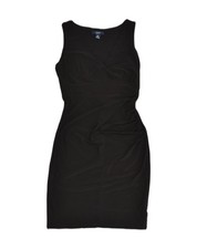 CHAPS Womens Sleeveless Sheath Dress UK 10 Small Black Polyester AQ45