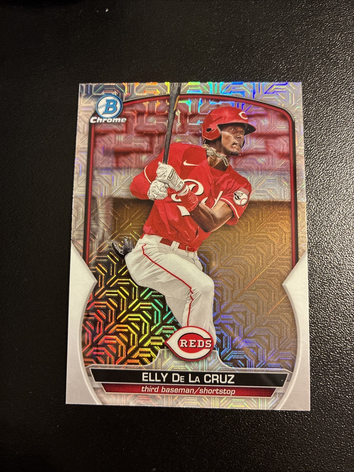2023 Bowman #BCP-65 Elly De La Cruz, Cincinnati Reds - Mega Box Mojo Refractor